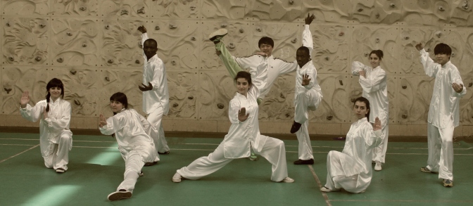 Practising the Chinese Traditional Sport : Kung Fu